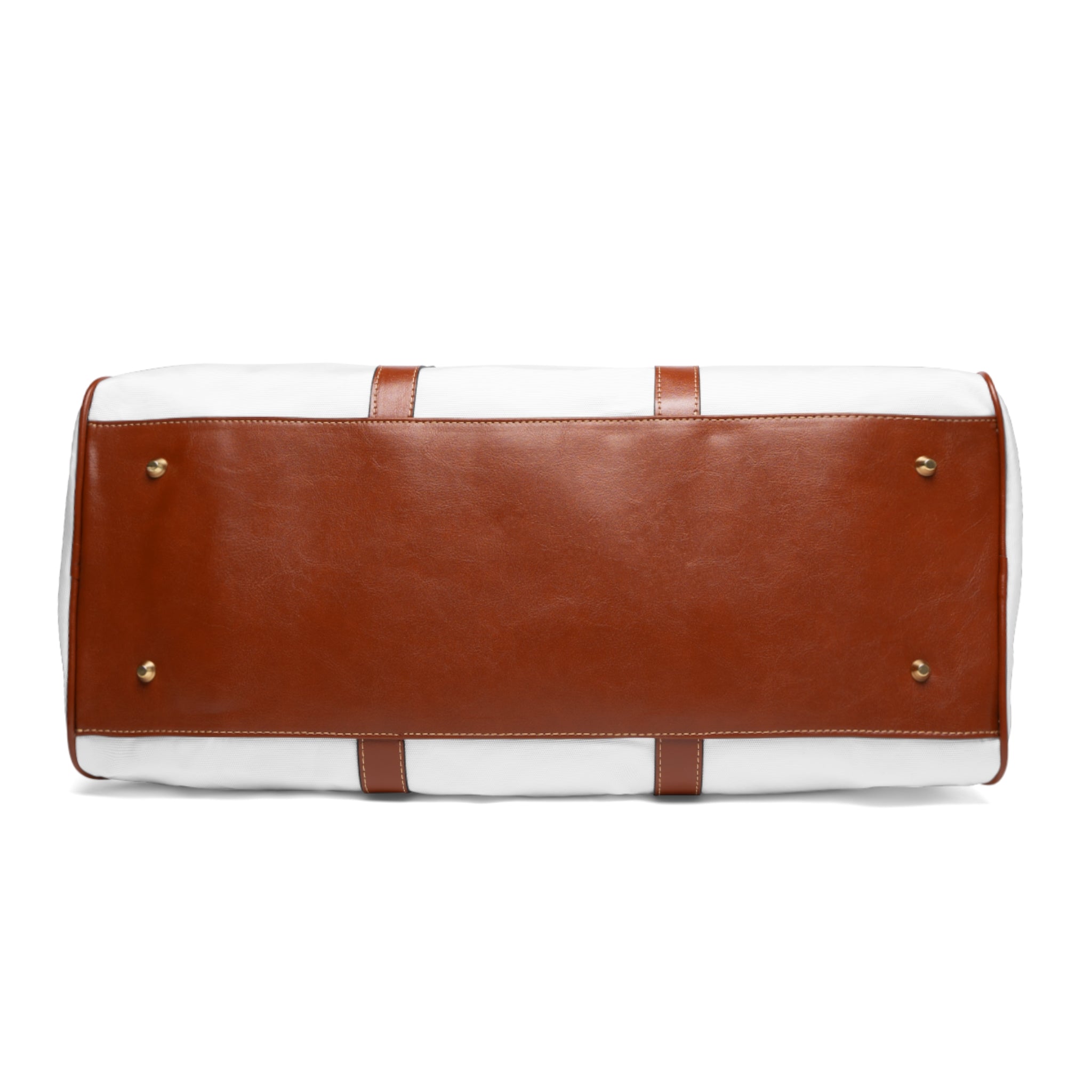 Full Of Shit Waterproof Weekender Bag – White & Brown Travel Duffel
