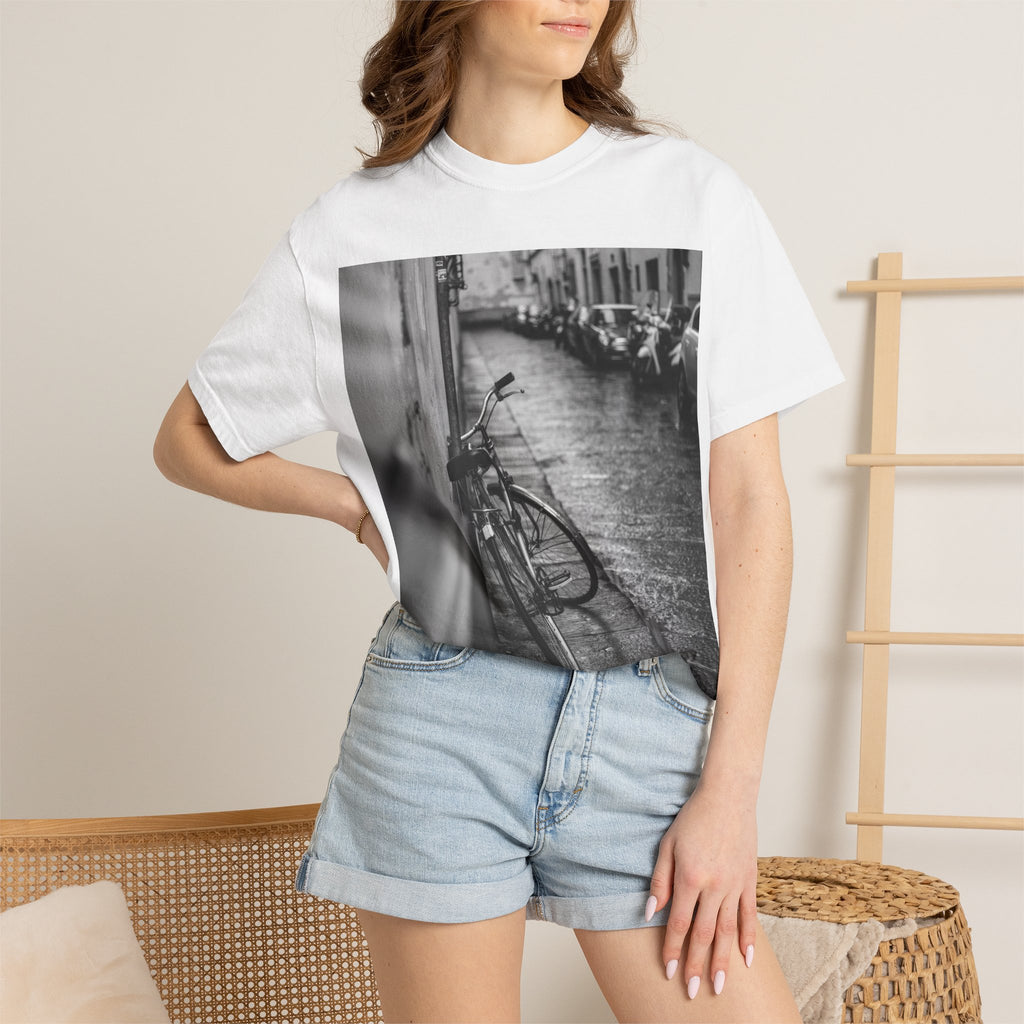 Vintage Bicycle Street Photo T‑Shirt