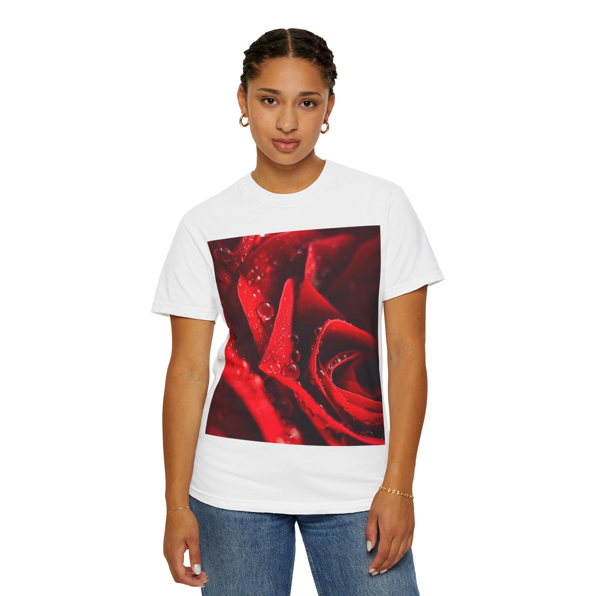 Red Rose Graphic Printed Tee