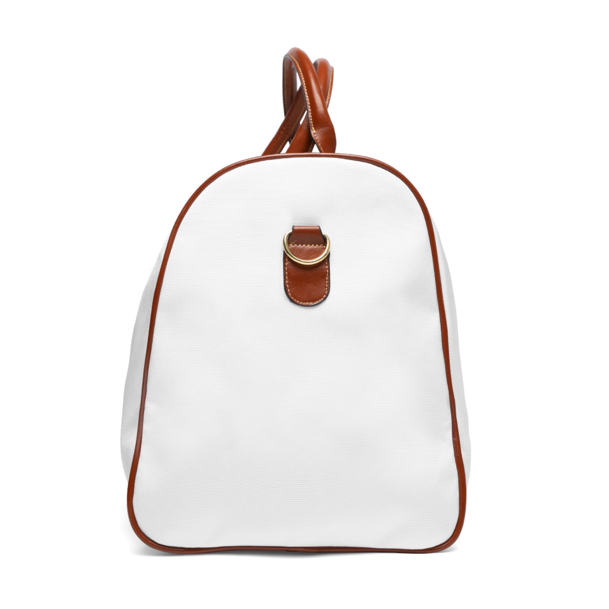 Full Of Shit Waterproof Weekender Bag – White & Brown Travel Duffel