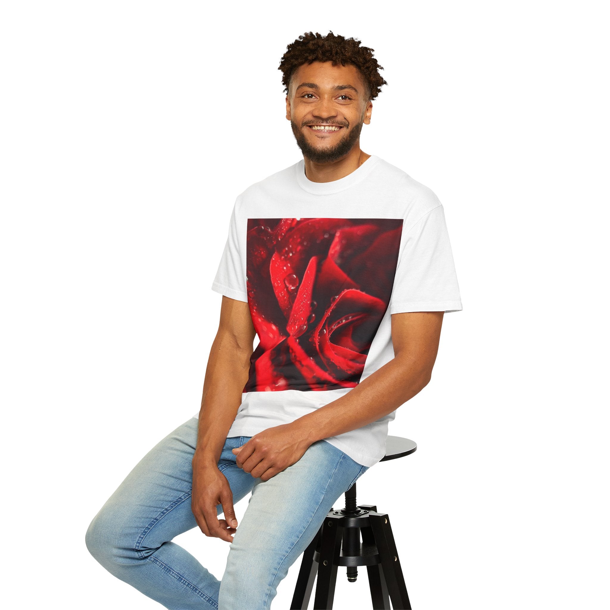 Red Rose Graphic Printed Tee