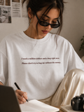 I need a million dollars and a hug - Embroidered Cotton Tee