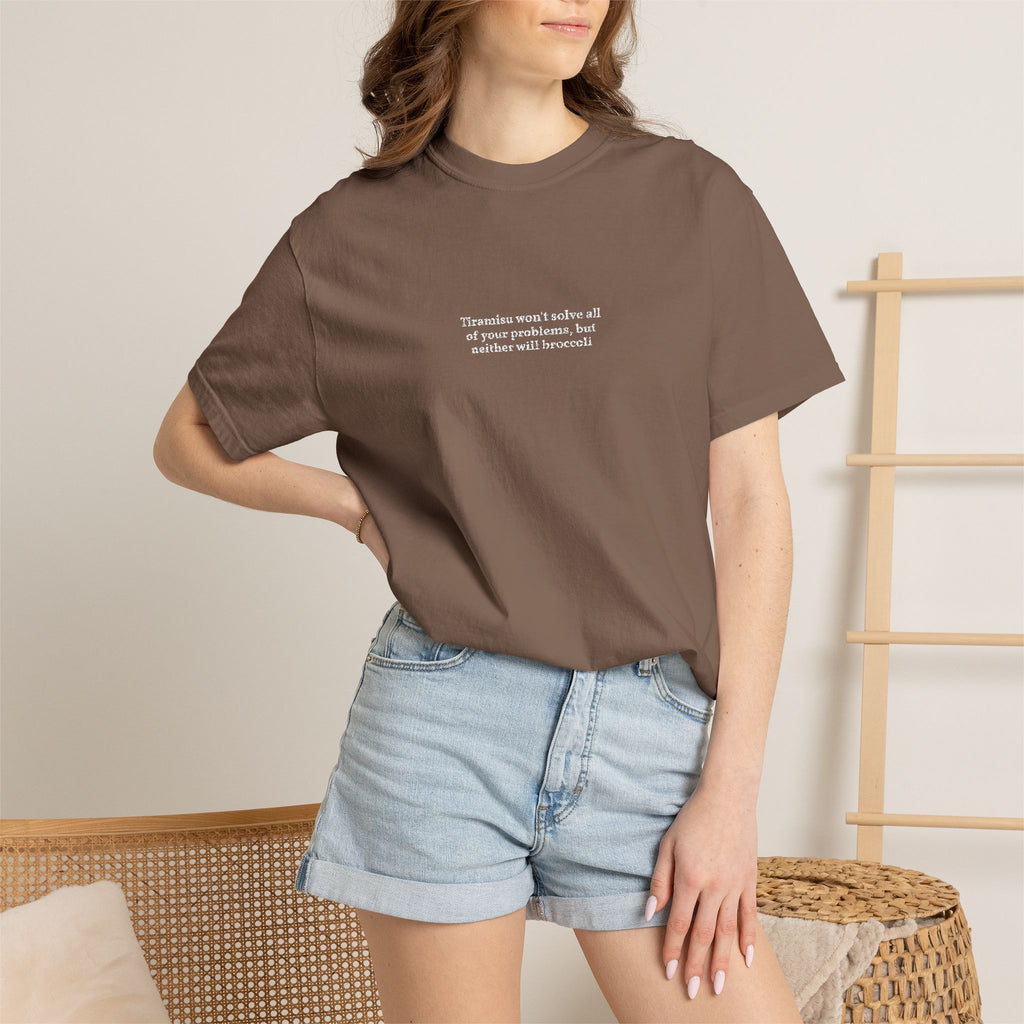 Tiramisu Problems Embroidered Tee