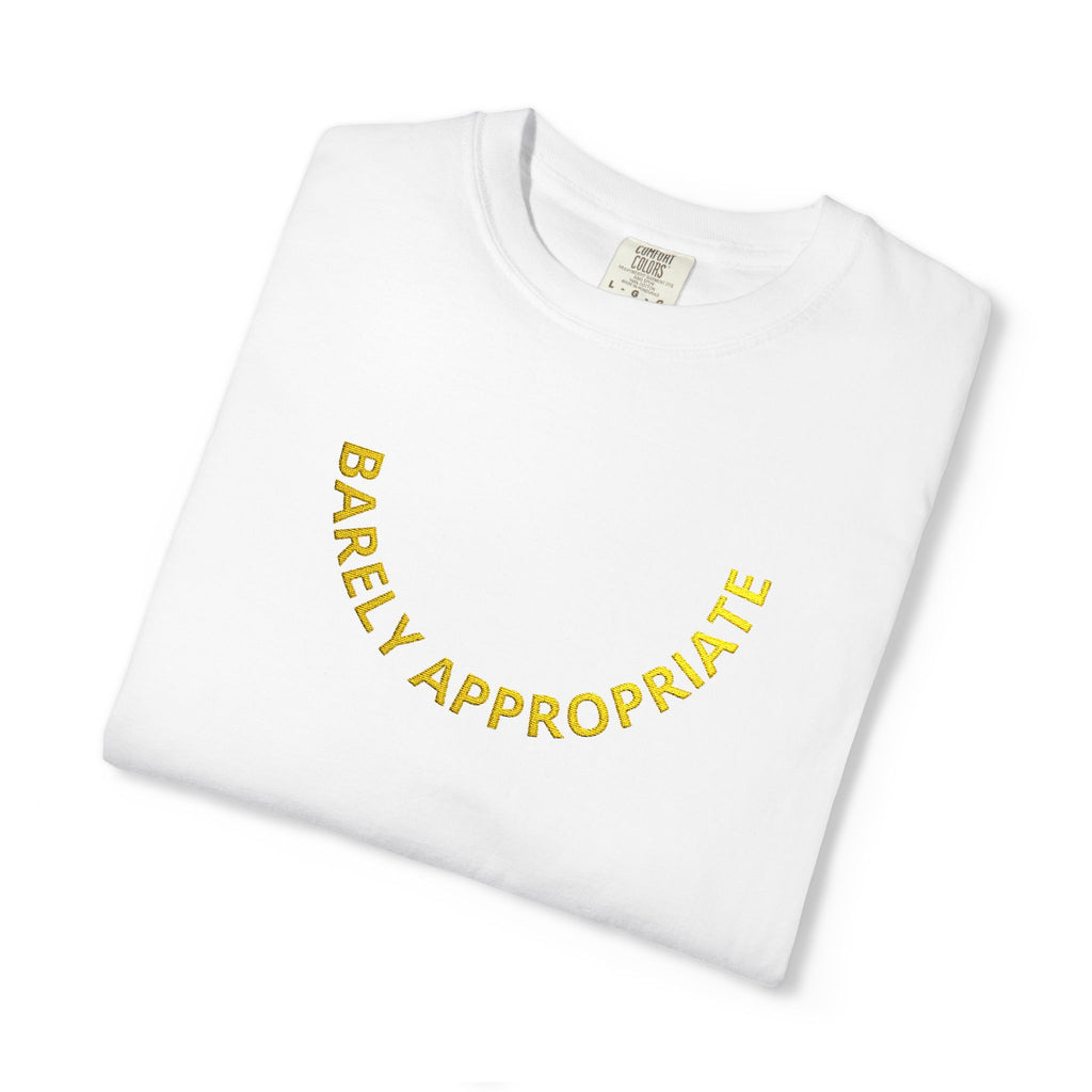 Barely Approachable - Embroidered Cotton Tee
