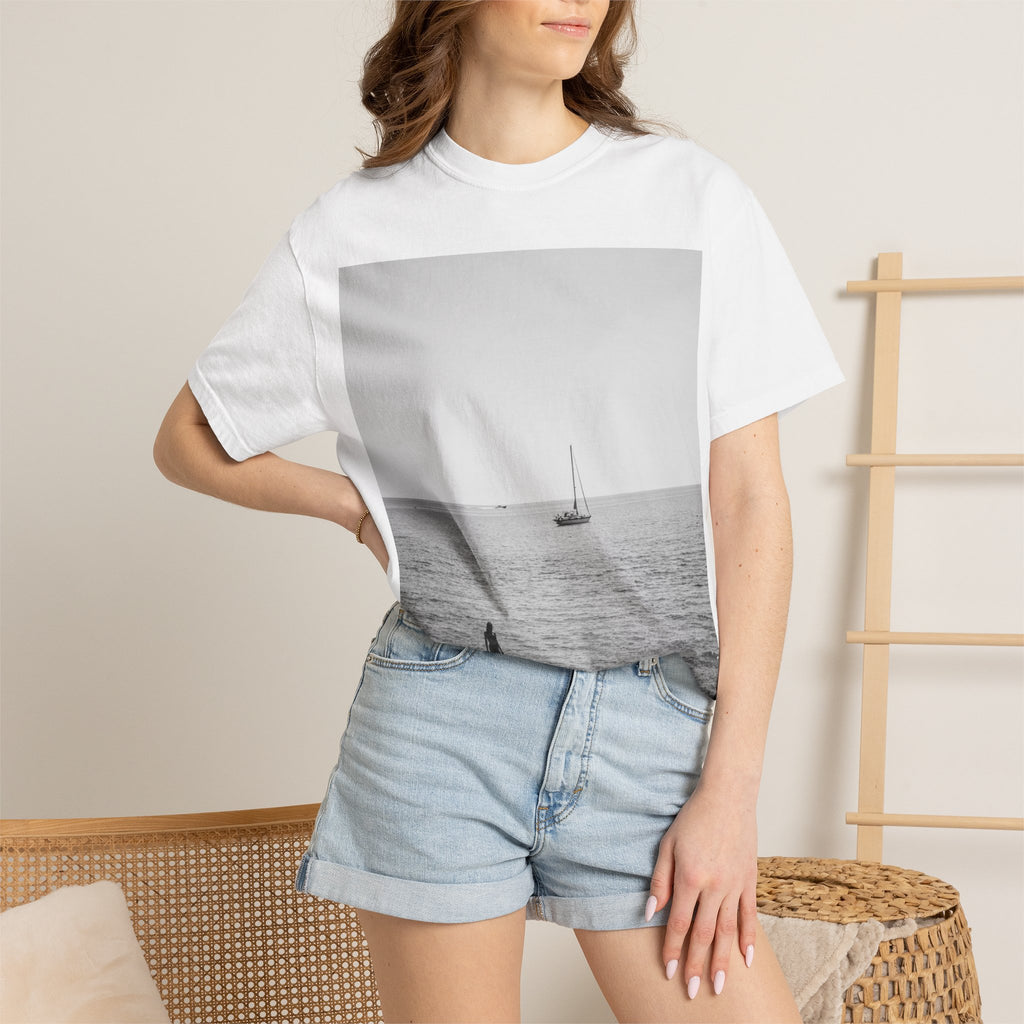 Vintage Black & White Ocean T-Shirt
