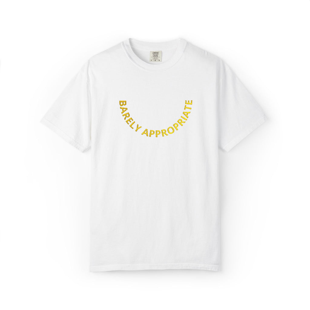 Barely Approachable - Embroidered Cotton Tee