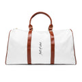 Full Of Shit Waterproof Weekender Bag – White & Brown Travel Duffel